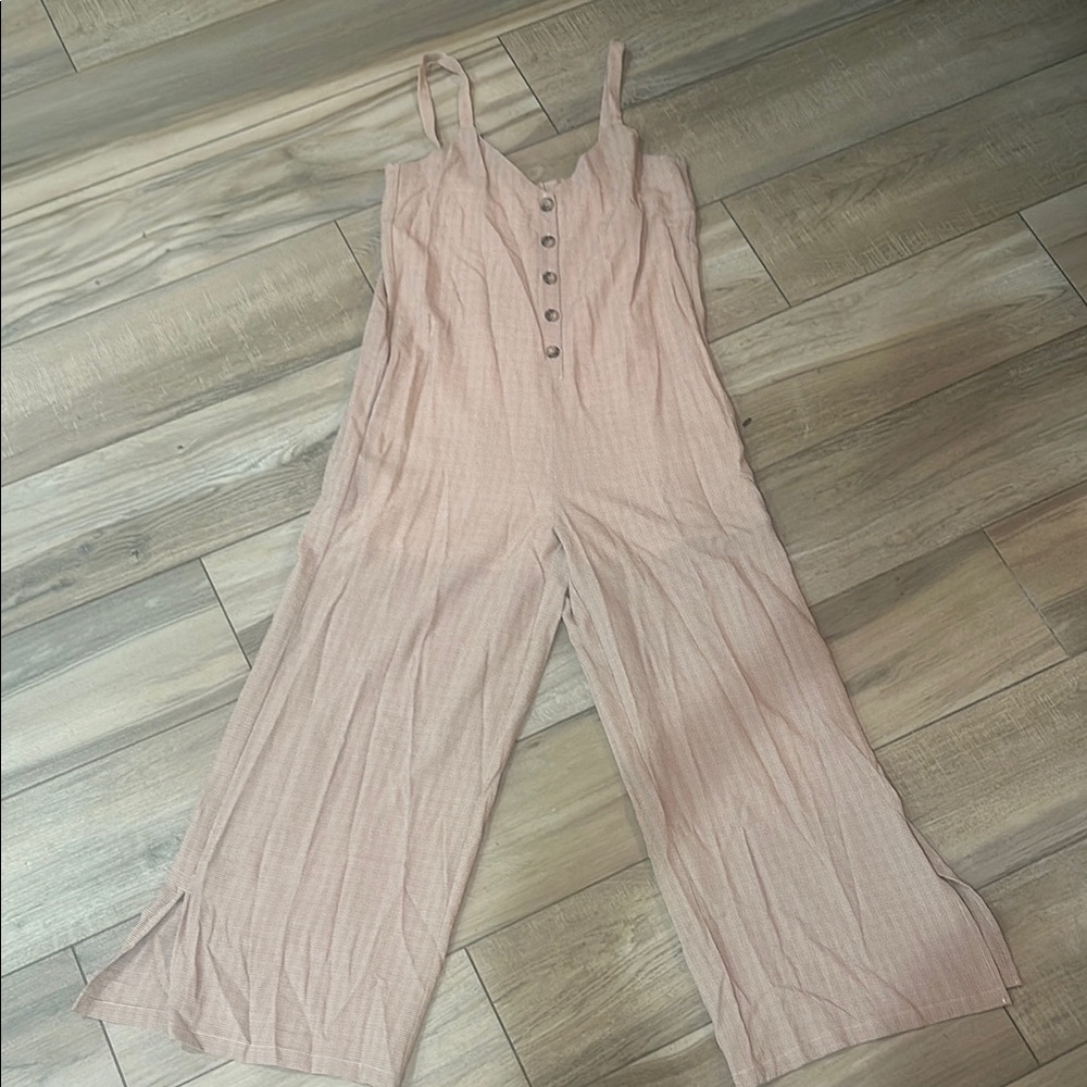 NWT Women's rust plaid Jumpsuit
